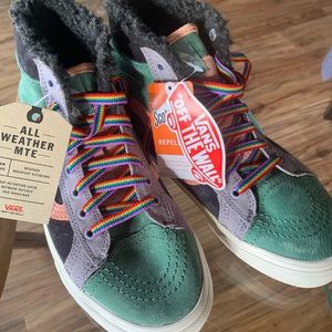 Vans leather colorful shoes brand new